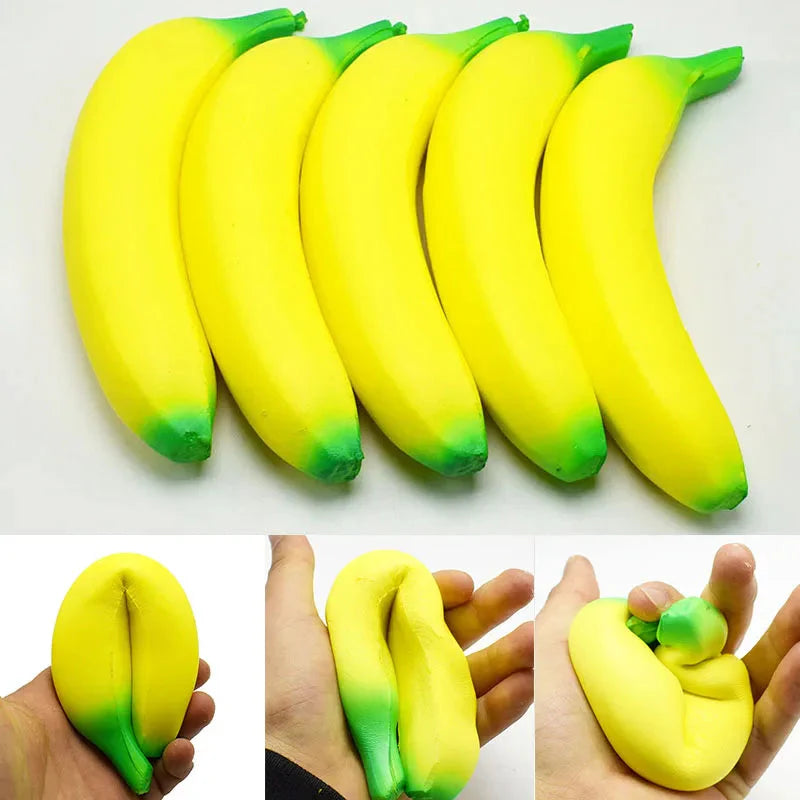 Anti-Stress Squishy Banana Toy – Jumbo Slow Rising Fruit Squeeze