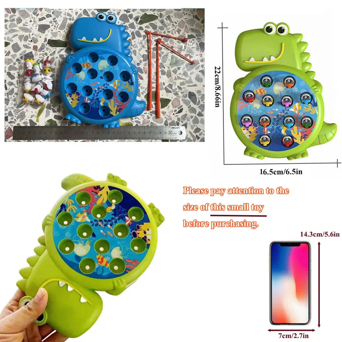 Dinosaur Magnetic Fishing Toys - Montessori Educational Game for Kids | Fun & Safe Play Rod Gift