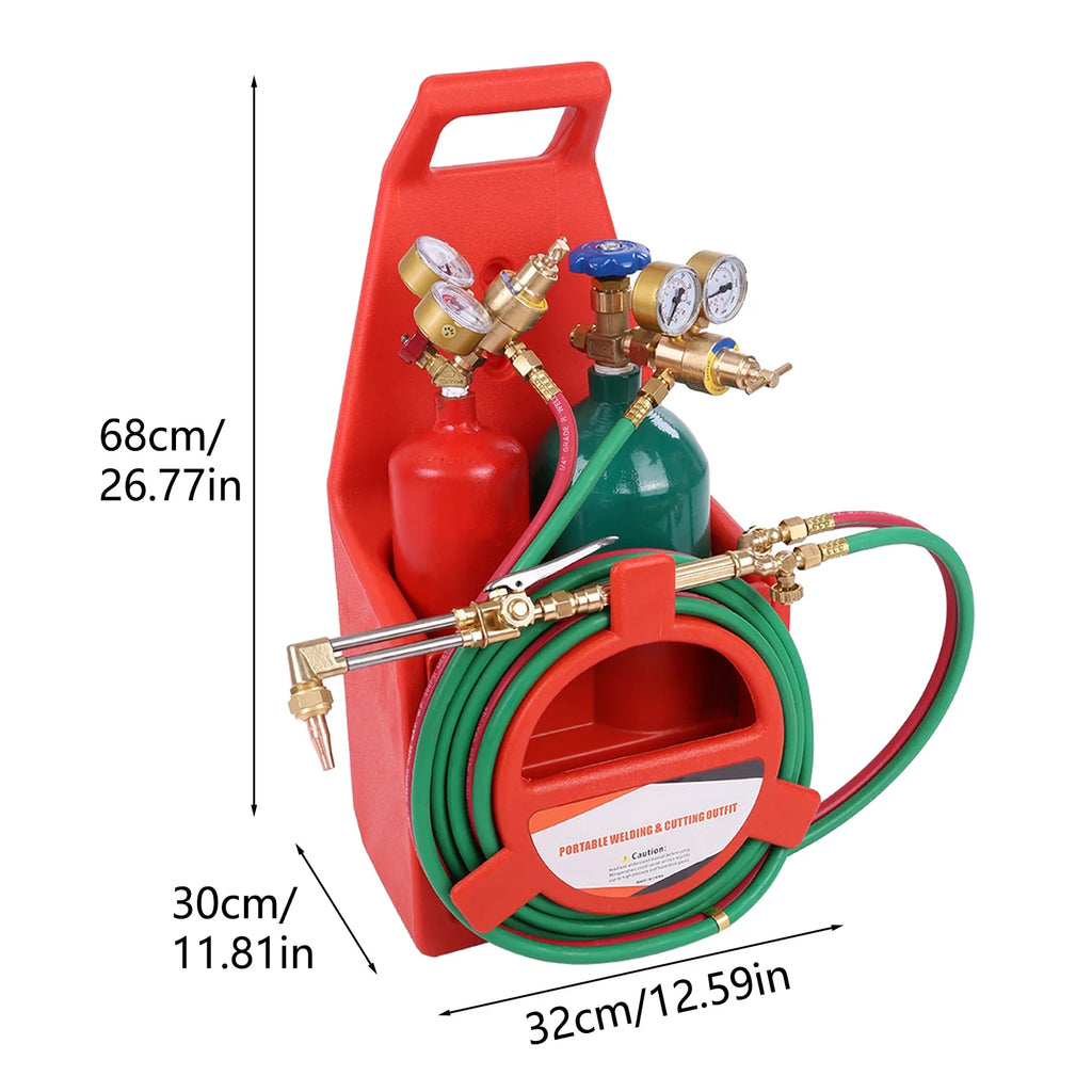Portable Oxyacetylene Welding And Cutting Torch Kit With Long Pipe Brass Nozzle Welding Cutting Torch Soldering Equipment Kit
