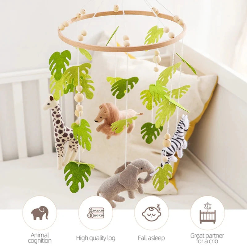 Baby Crib Mobile Rattle Toy Forest Animal Bed Bell