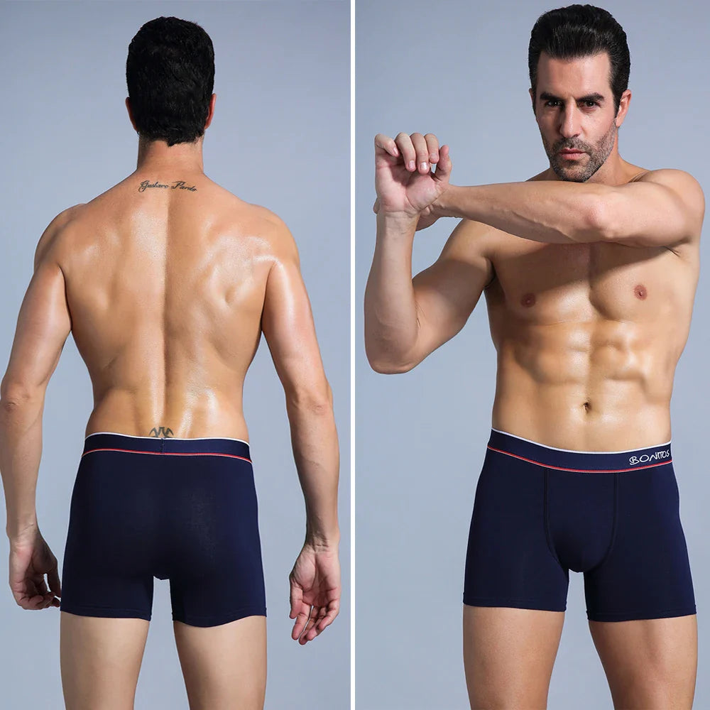 4Pcs Men's Cotton Underpants Sexy Boxers