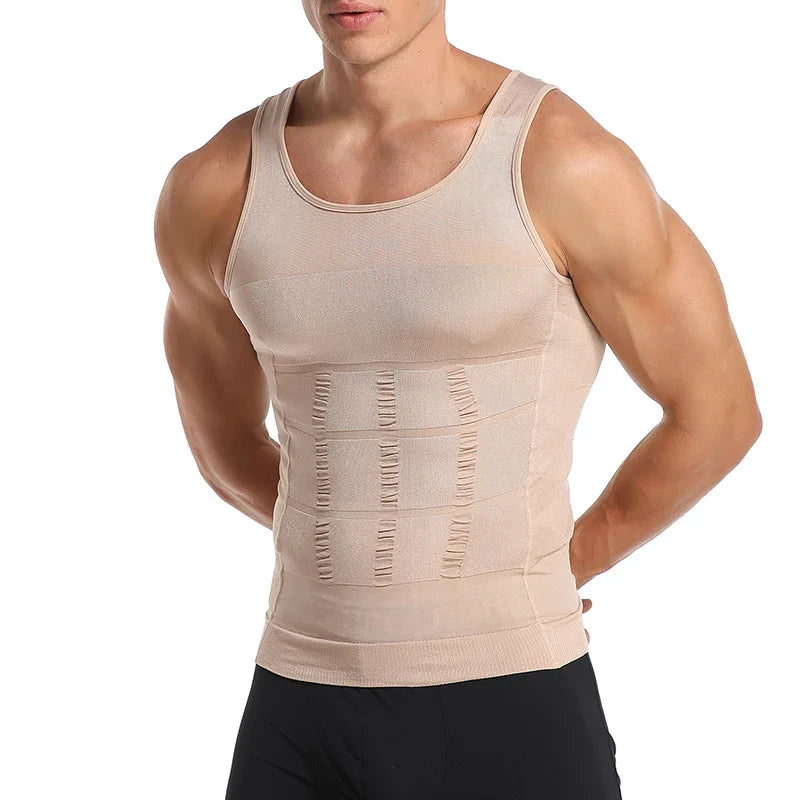 Men's Slimming Body Shaper Vest - Streamlined Compression Support, Tummy & Chest Sculpting, Breathable Everyday Wear