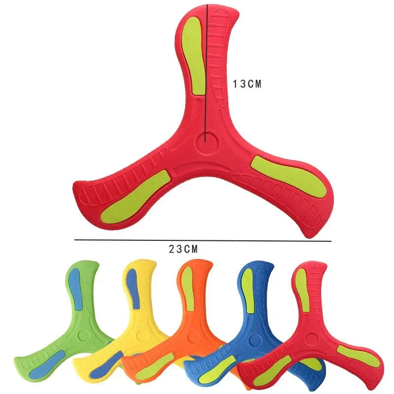 Soft Three-Leaf Boomerang Toy for Kids & Adults – Safe Outdoor Flying Game