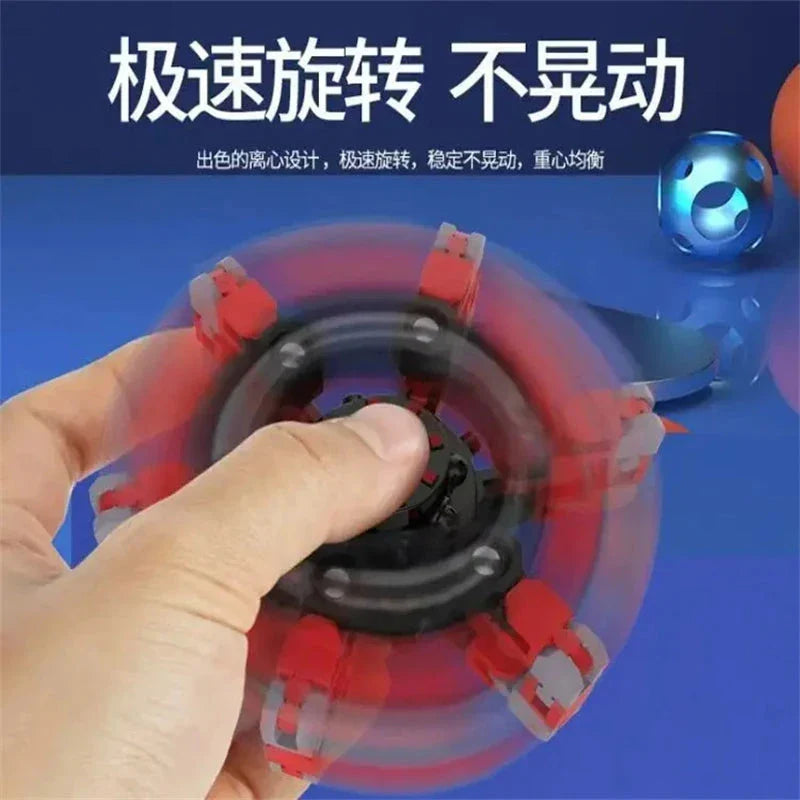 Deformable Fidget Spinner Chain Toy – Intelligent Stress Relief Finger Gyro for Kids & Adults