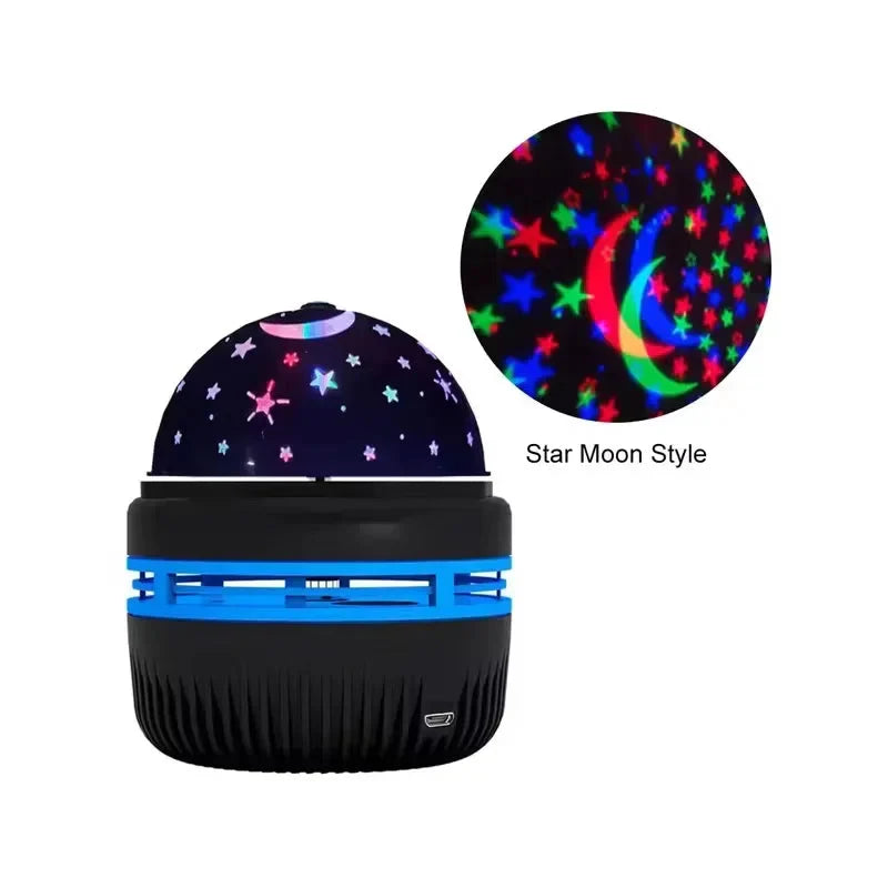 LED Starry Sky Projector Lamp – USB Rotating Night Light