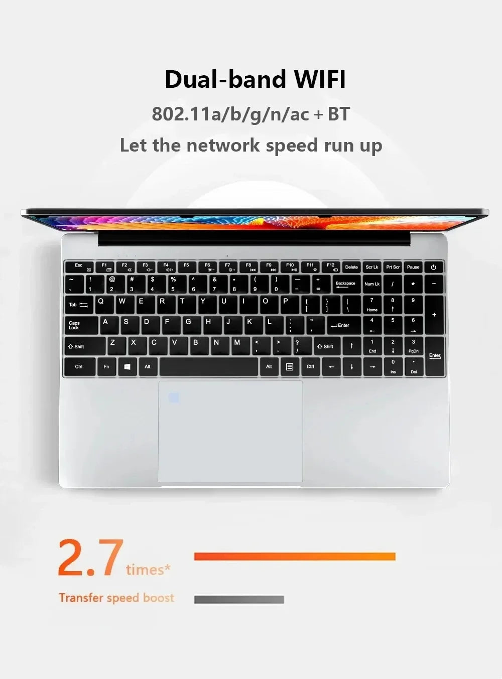 QMDZ 15.6" Laptop Computer Intel Celeron N5095 Notebook PC 16GB 32GB Ram 128GB-2TB SSD Office Study PC Windows 11 1080P Laptops