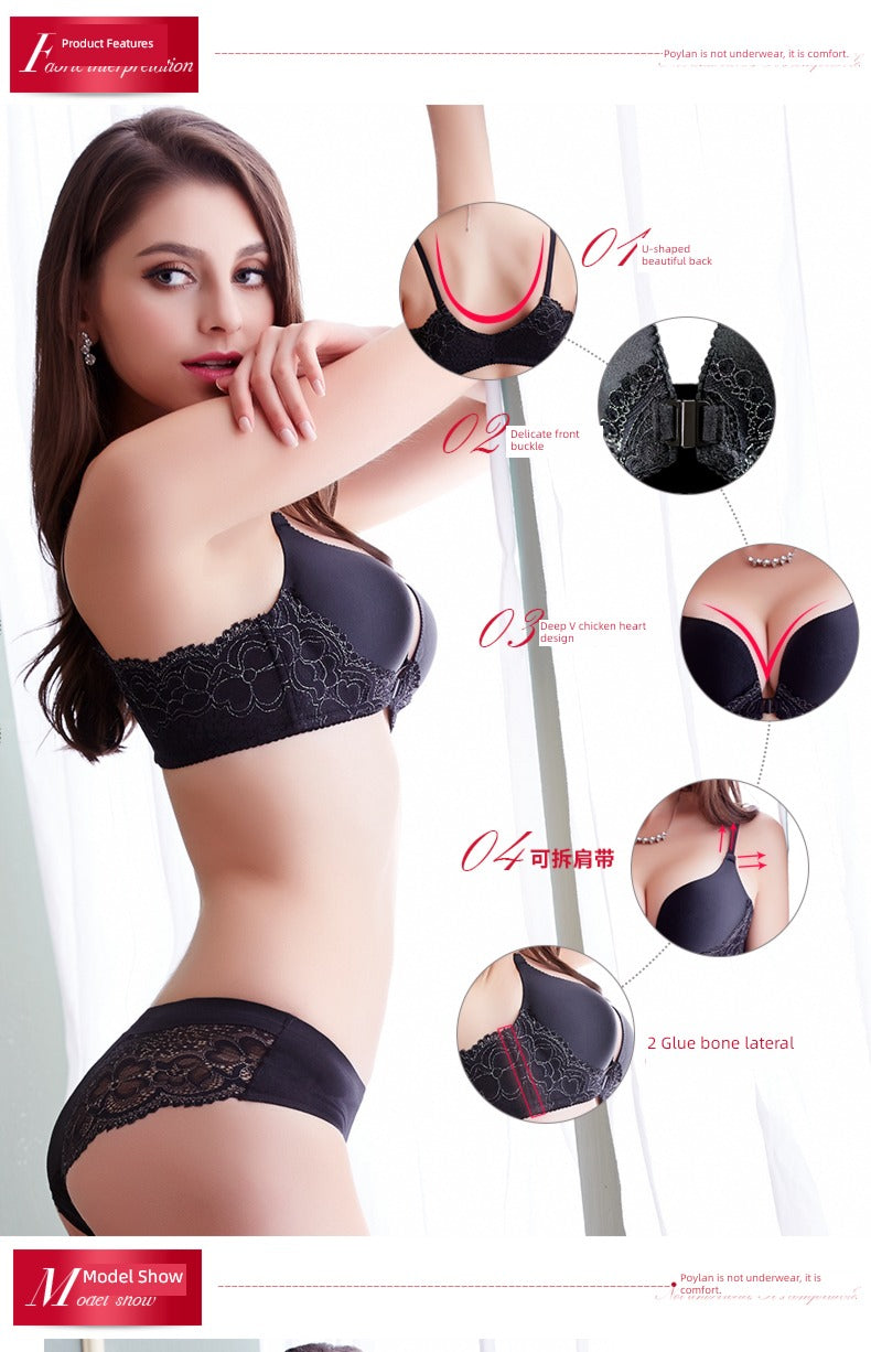 Women Front Buckle Sexy Push up Bra