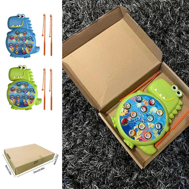 Dinosaur Magnetic Fishing Toys - Montessori Educational Game for Kids | Fun & Safe Play Rod Gift