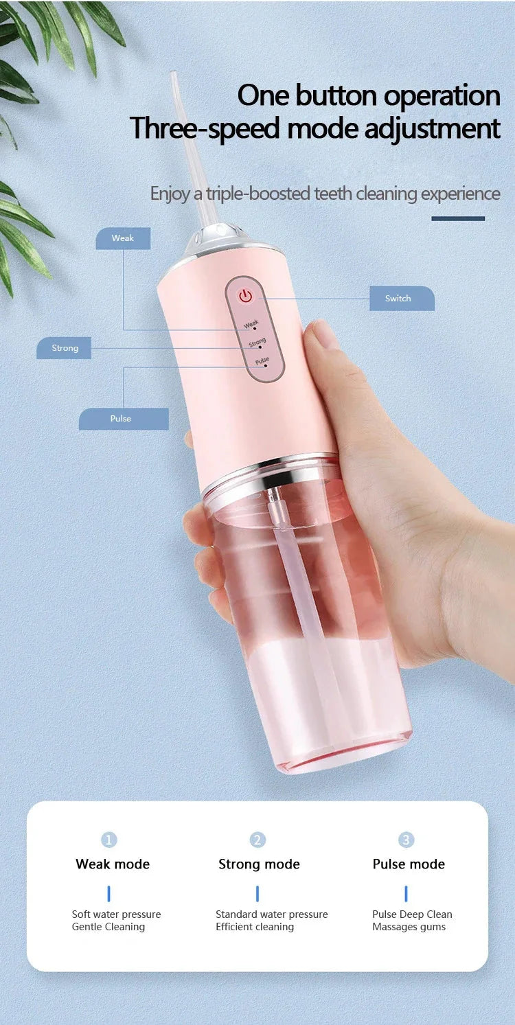 Portable Oral Irrigator - Dental Water Flosser for Teeth Cleaning & Whitening