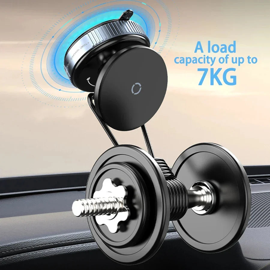 Magnetic Suction Phone Mount 360° Adjustable Vacuum Foldable Phone Holder Car Mounted Adsorption Bracket Universal Car Bracket