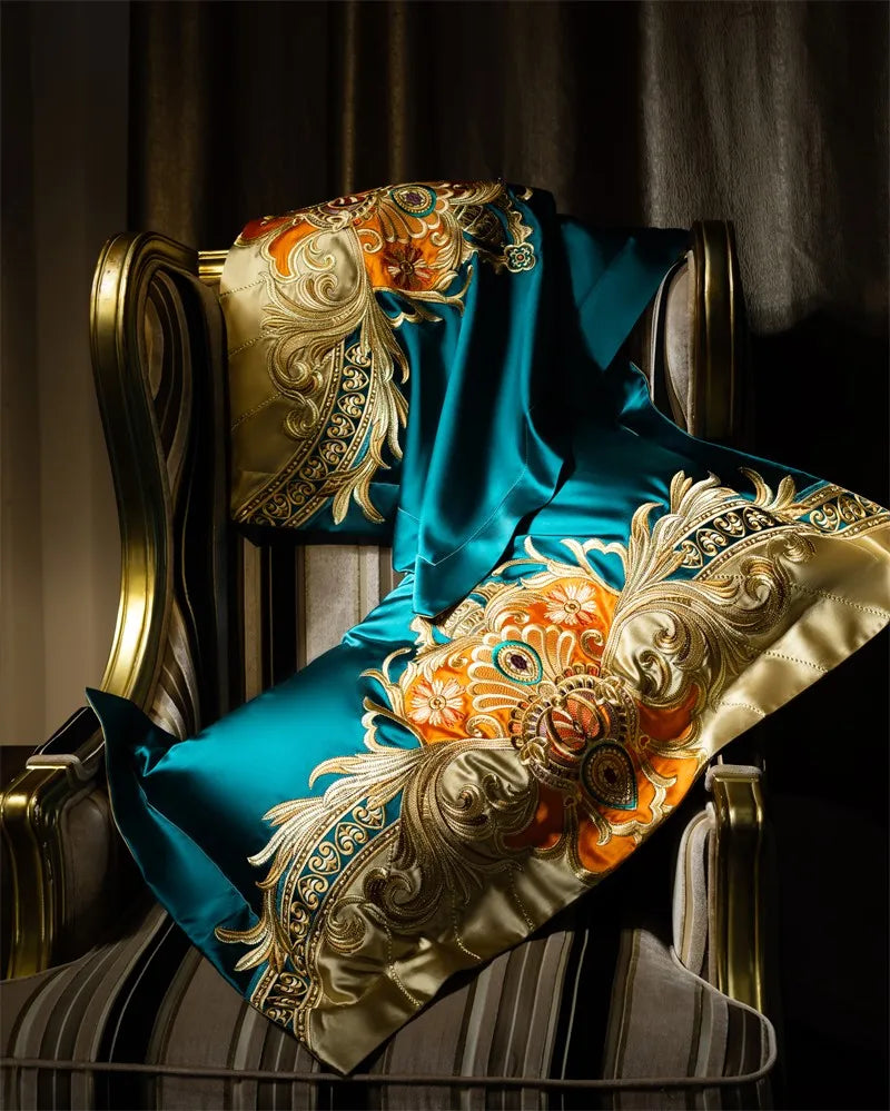 Royal Luxury Comforter Bedding Embroidery Duvet Cover Set 4/6/10Pcs