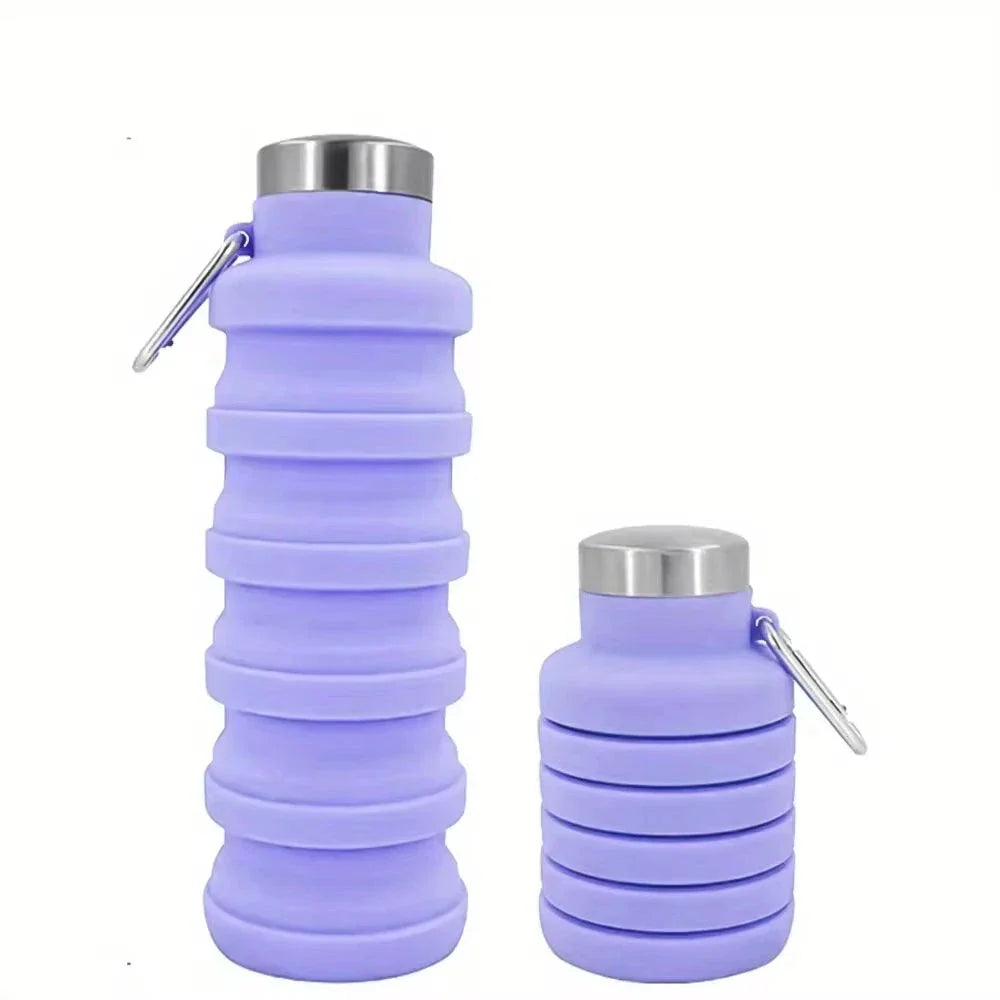 Collapsible Silicone Water Bottle - BPA-Free, Portable & Reusable for Outdoor Adventures
