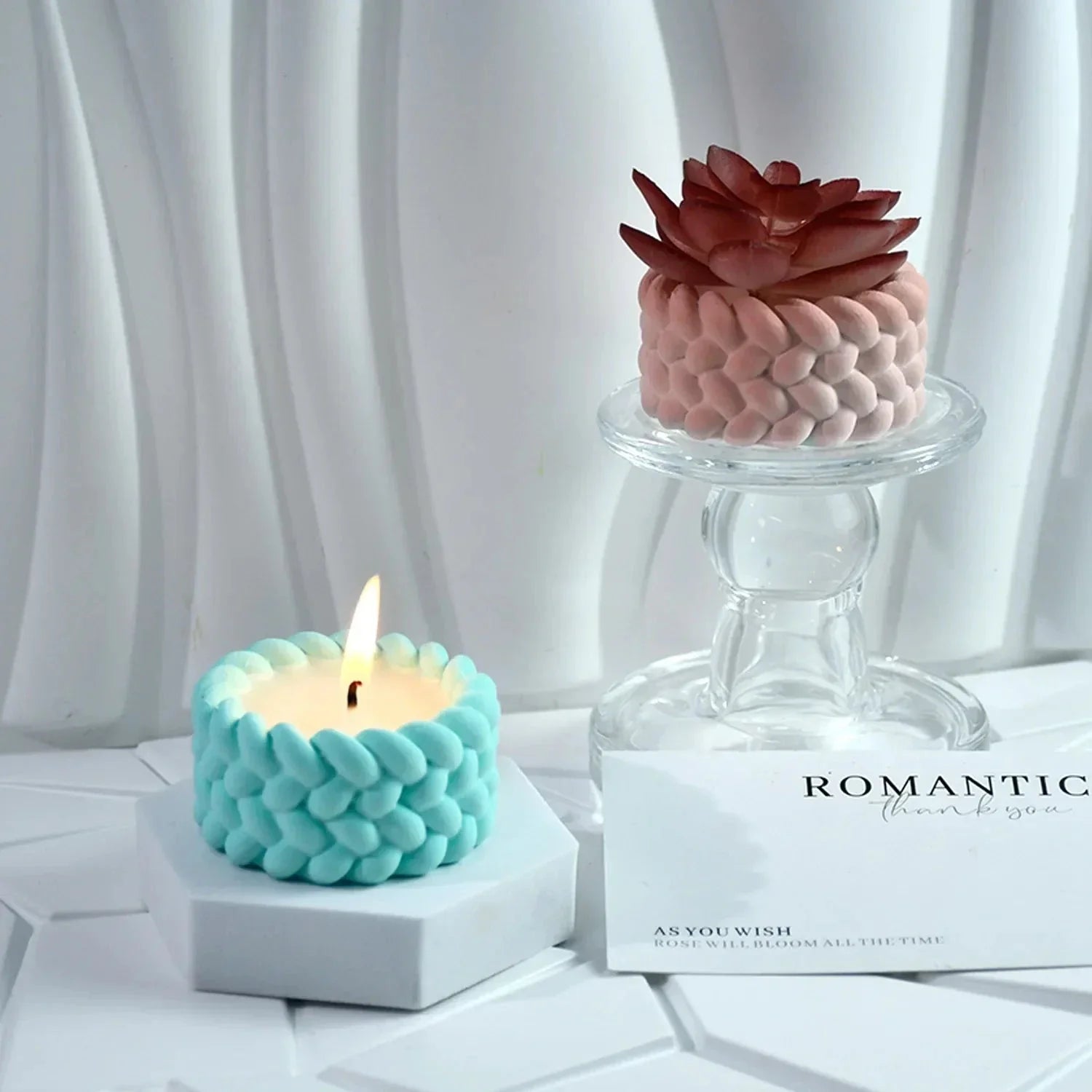 Hemp Rope Candle Cup Silicone Mold – DIY Succulent Pot, Cement, Resin & Gypsum Craft Mold for Home Décor & Storage Boxes