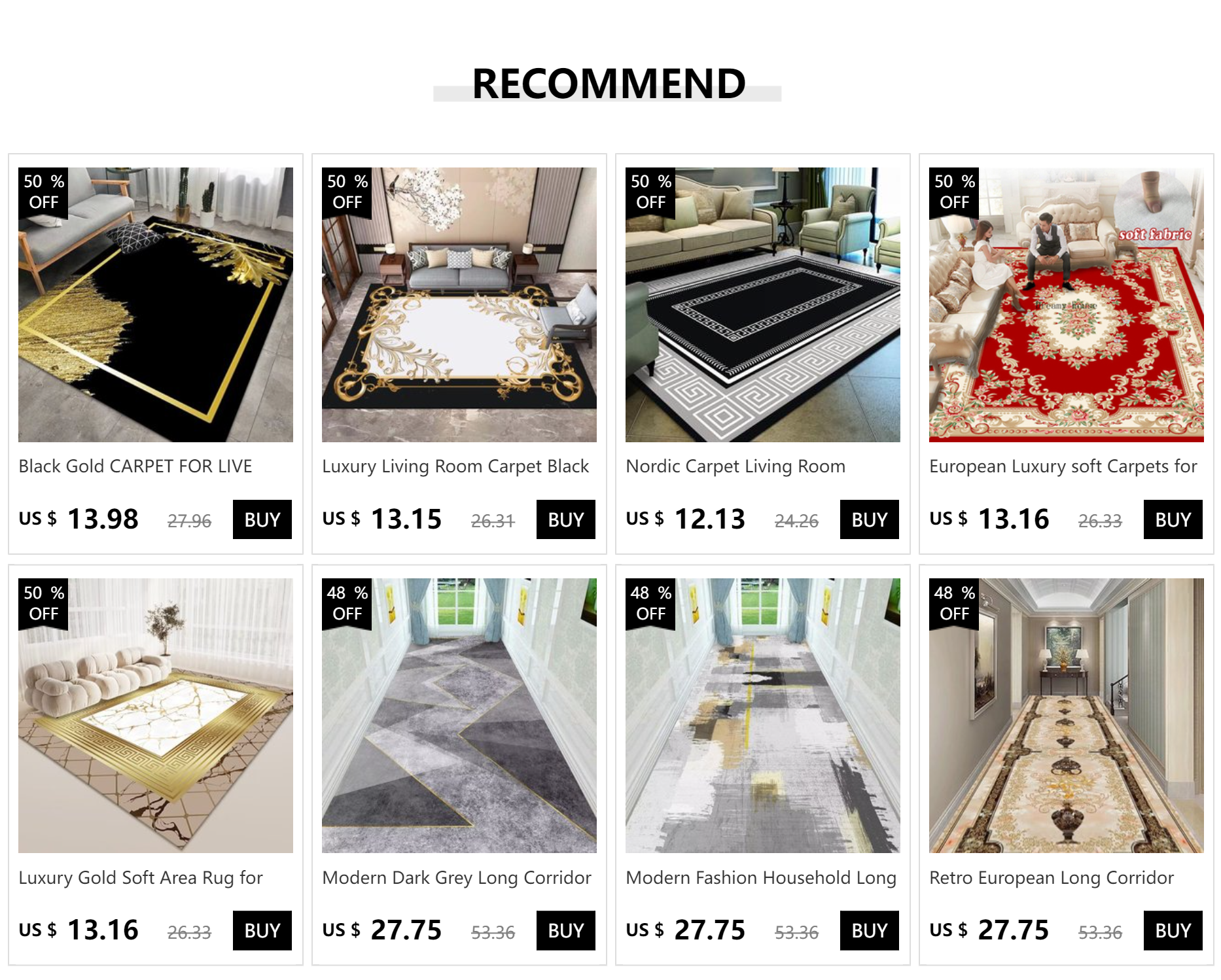 Luxury European Carpets for Living Room, Bedroom 200x300 Home Large Area Rugs Rug Washable