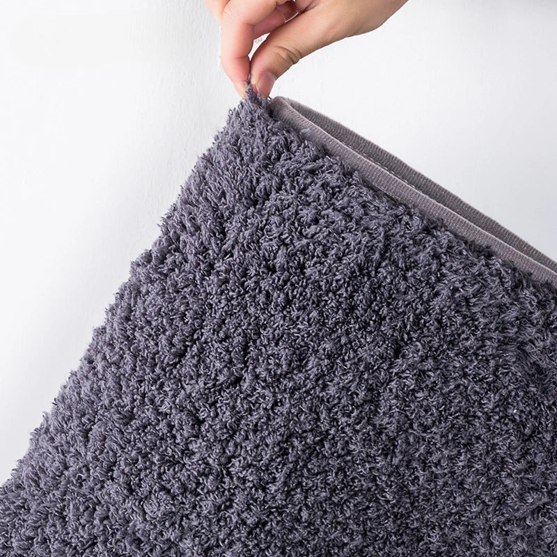 Long Hair Absorbent Bathroom Mat – Furry Non-Slip Shower & Entrance Rug