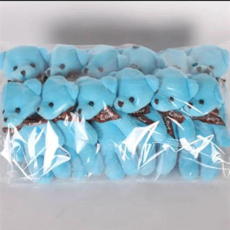 12pcs Mini Teddy Bear Plush Toys – Soft Keychain & Party Gift Dolls
