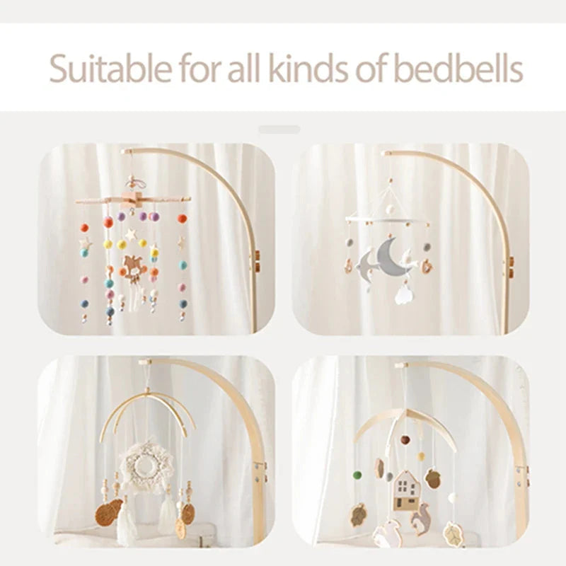 Baby Wooden Bed Bell Bracket Mobile Holder
