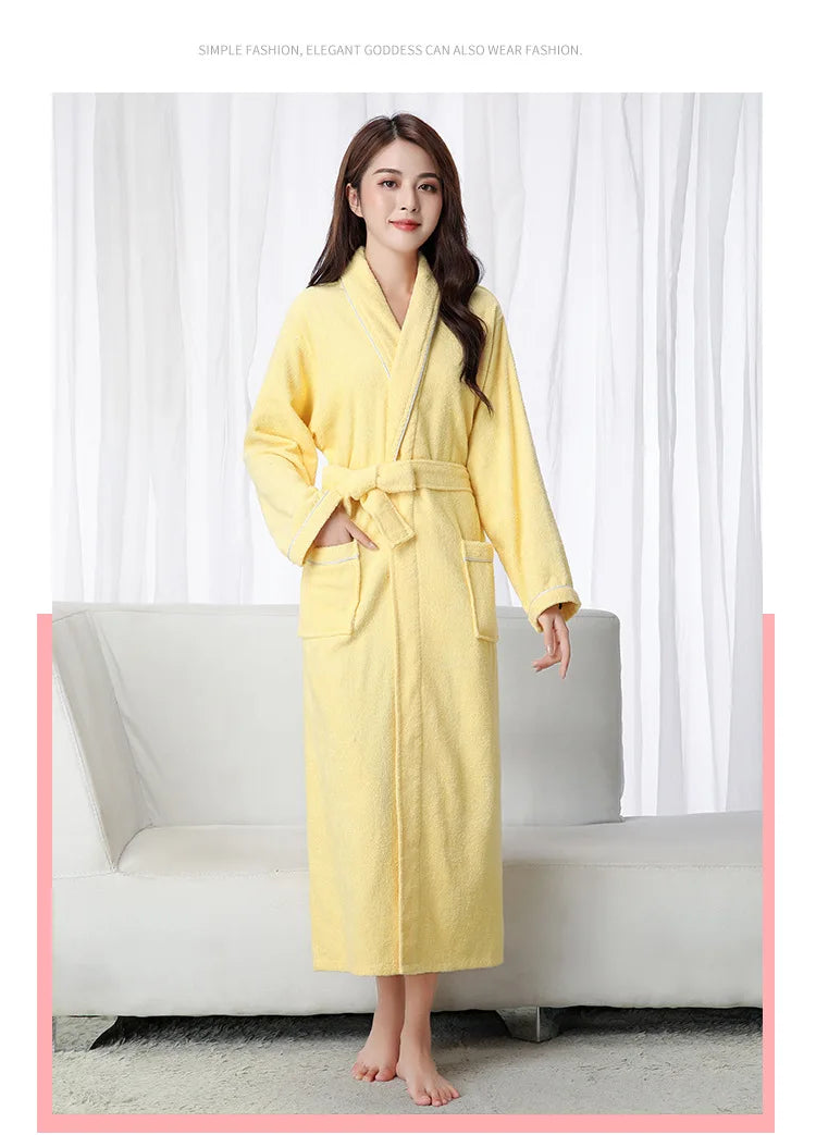 100% Cotton Waffle Bathrobe for Men or Women