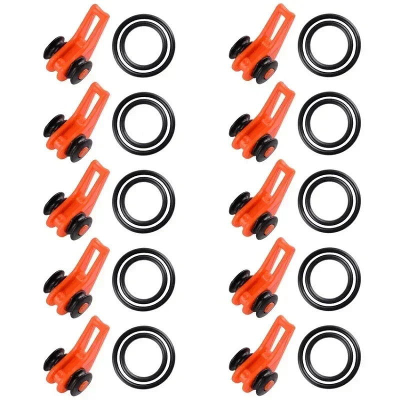 10pcs/lot Fishing Rod Pole Hook Keeper - Securely Silicone Ring Iso Hold Bait Lures and Jigs for Safe and Easy Fishing