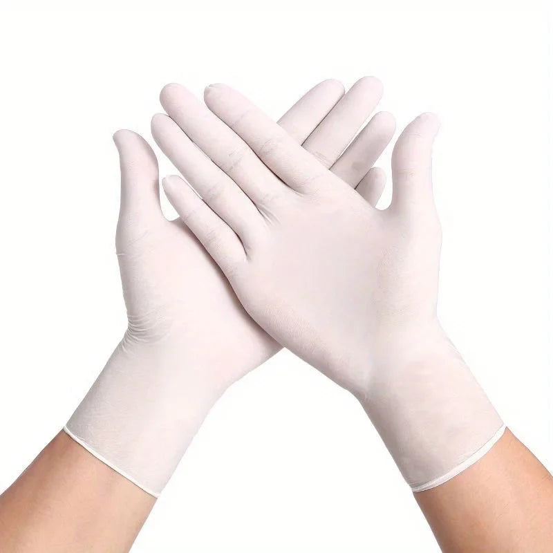 20/50/100PCS Disposable White Nitrile Gloves Household Cleaning Gloves Kitchen Cooking Tattoo Pet Tools Waterproof Latex Free
