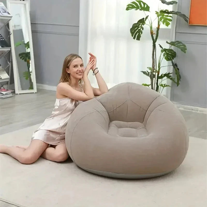 Inflatable PVC Sofa with Air Pump – Outdoor Camping & Travel