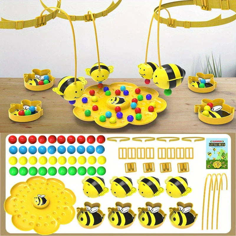 Little Bumblebee Fishing Puzzle Board Game - Interactive Educational Toy for Kids & Family Fun