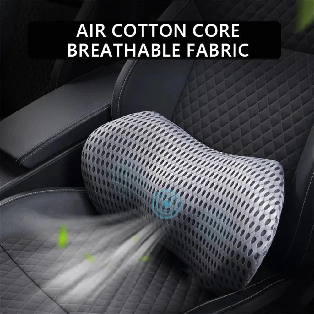 Breathable Memory Foam Lumbar Support Pillow – Waist Cushion for Bed, Office, and Car Seat Comfort
