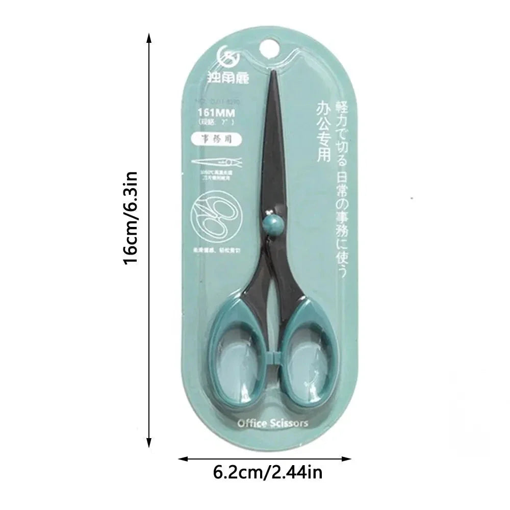 Color Scissors with Stainless Steel Blade - Safe Design for Paper Cutting, Crafts, and Office Use