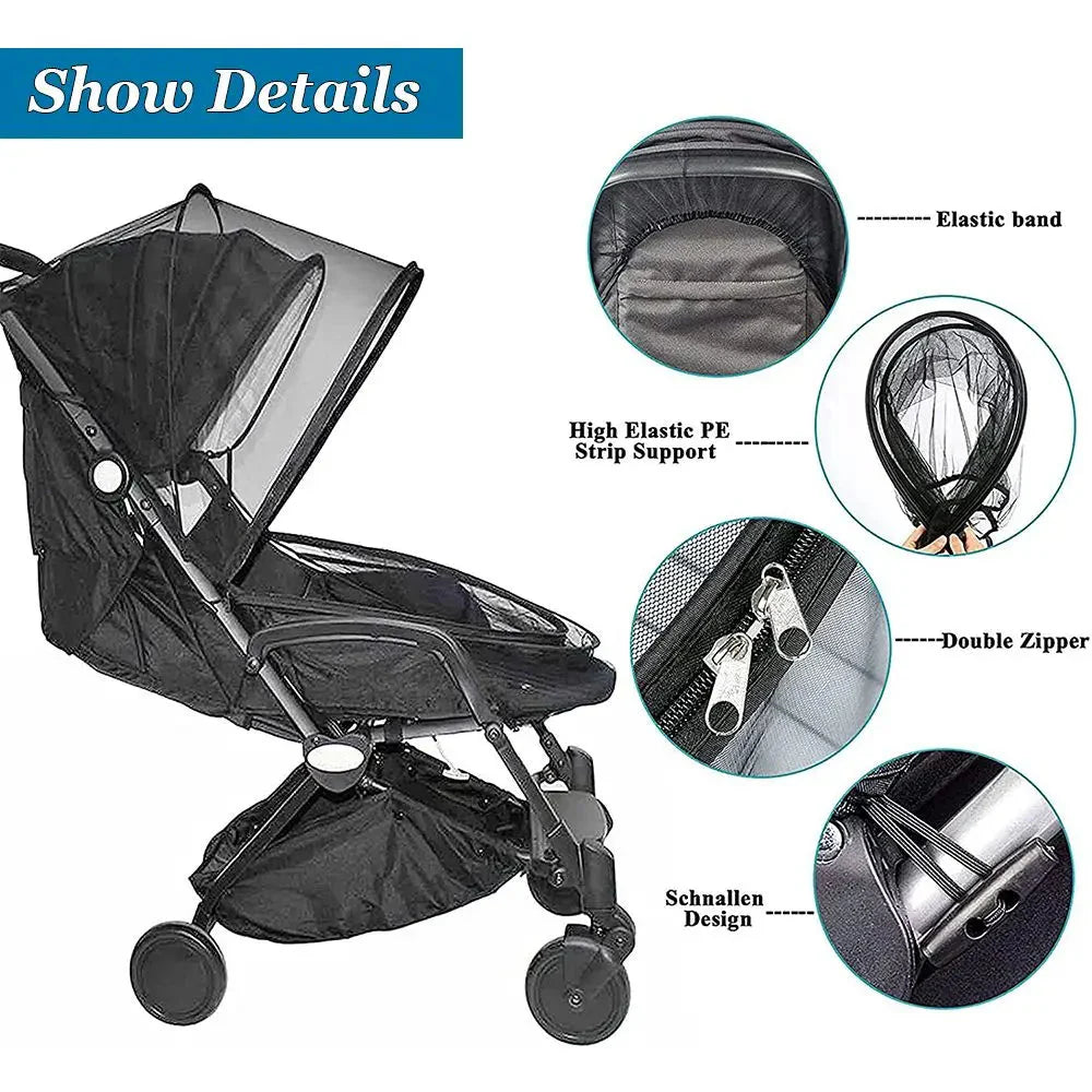 Mosquito Net Full Cover for Baby Car Seat Stroller Cradle Mesh