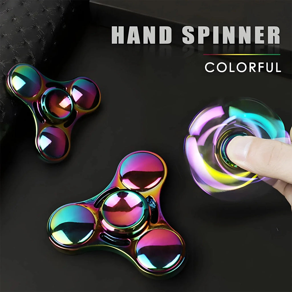 Stainless Steel Fidget Spinner – High-Speed Precision Metal Hand Spinner | 3+ Minute Spin Time for EDC, ADHD & Anxiety Relief