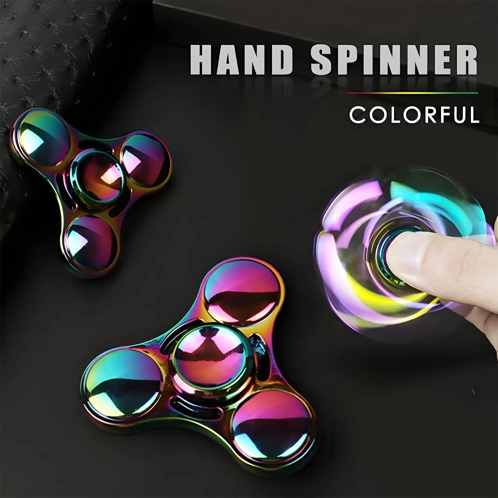 Stainless Steel Fidget Spinner – High-Speed Precision Metal Hand Spinner | 3+ Minute Spin Time for EDC, ADHD & Anxiety Relief