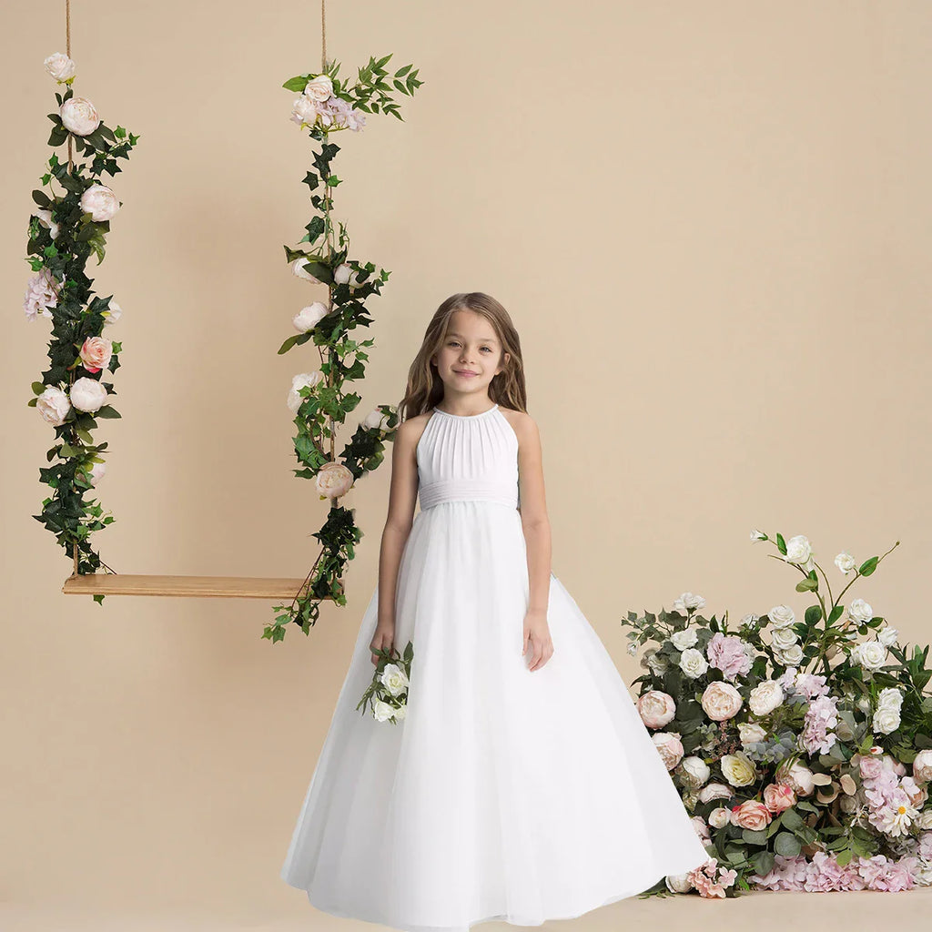 Lace Tulle Princess Flower Girl Dress