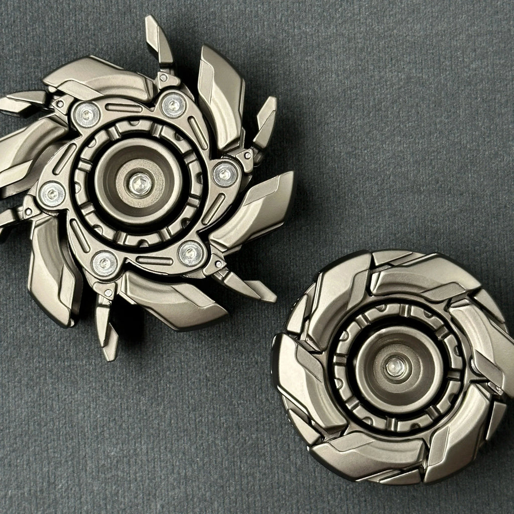 EDC Open Armor Metal Spinning Top – Magnetic Fidget Slider Toy for Adults | Stress Relief Spinner with Mecha Design & Smooth Rotation