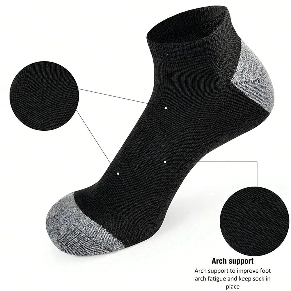 10 Pairs Breathable Low-Cut Socks – Sweat-Absorbing, Odor-Proof for Outdoor Activities