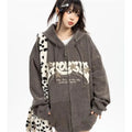 Women’s Y2K Embroidered Zip-Up Hoodie – Fashionable Autumn Long Sleeve Streetwear Top