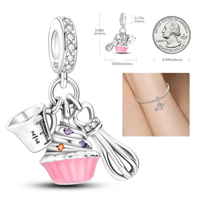 Hot Sale 925 Sterling Silver Charms Beads for Women - Perfect Fit for Pandora Bracelets, Fashionable Jewelry Pendant