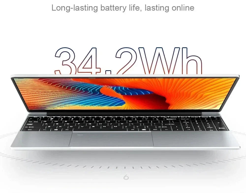 QMDZ 15.6" Laptop Computer Intel Celeron N5095 Notebook PC 16GB 32GB Ram 128GB-2TB SSD Office Study PC Windows 11 1080P Laptops