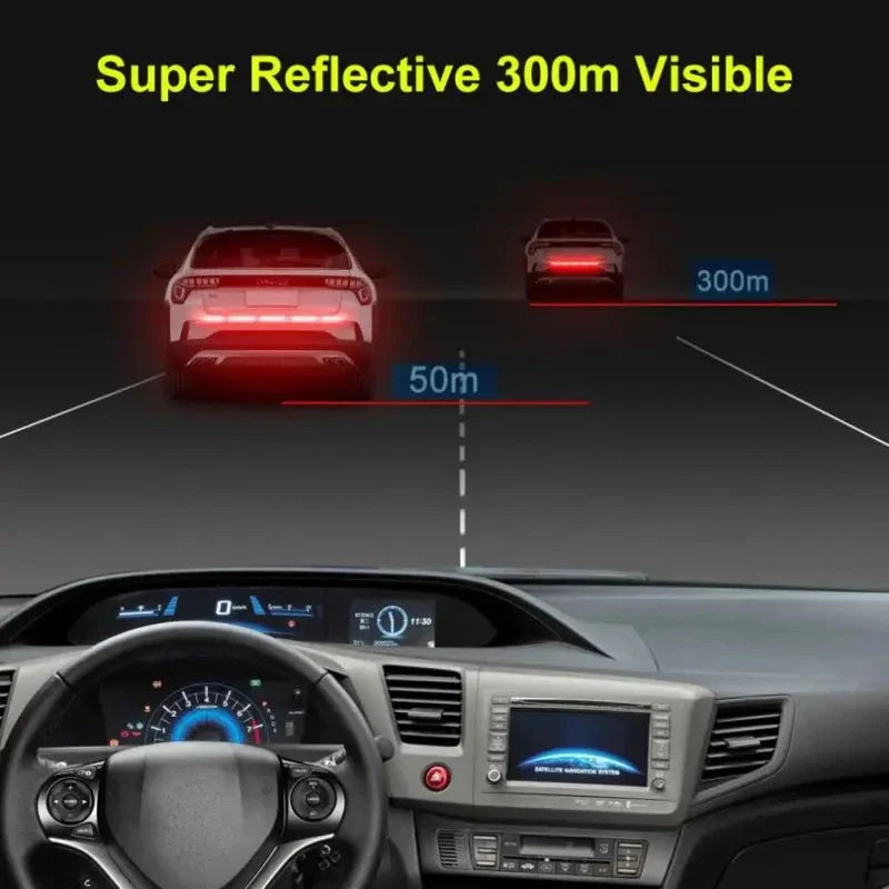 1 Set Reflective Warning Safety Tape – Car Trunk Anti-Collision Strips for Vehicle Protection