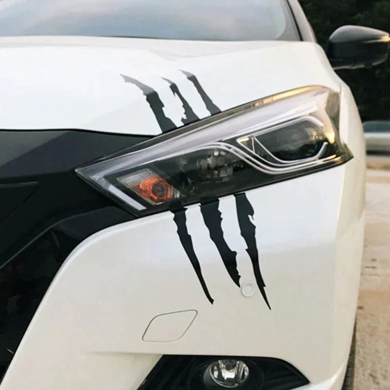 Reflective Monster Claw Car Sticker – Scratch Stripe Headlight Decal | Waterproof Vinyl Auto Exterior Decoration Accessories