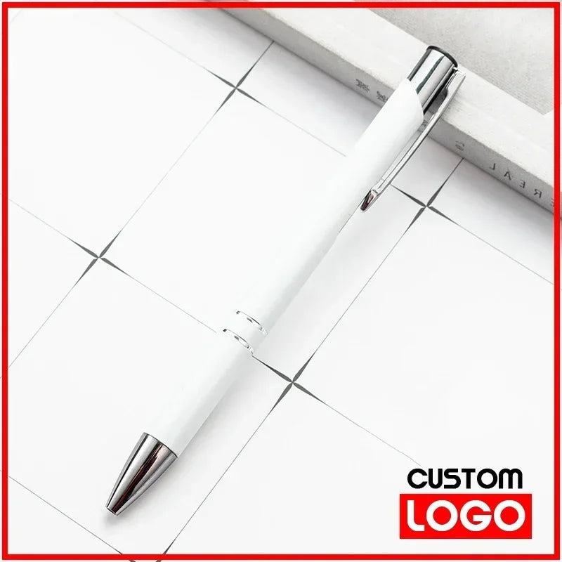 100pcs/lot Hot Sell Metal Ballpoint Pen Support Custom Logo Advertising Wholesale Personalized Pen Advertising Promotional Gift