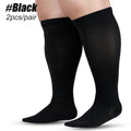 1 Pair 2XL-7XL Large Size Compression Socks for Women and Men 20-30 MmHg Wide Calf Knee Stockings for Sports Running Yoga