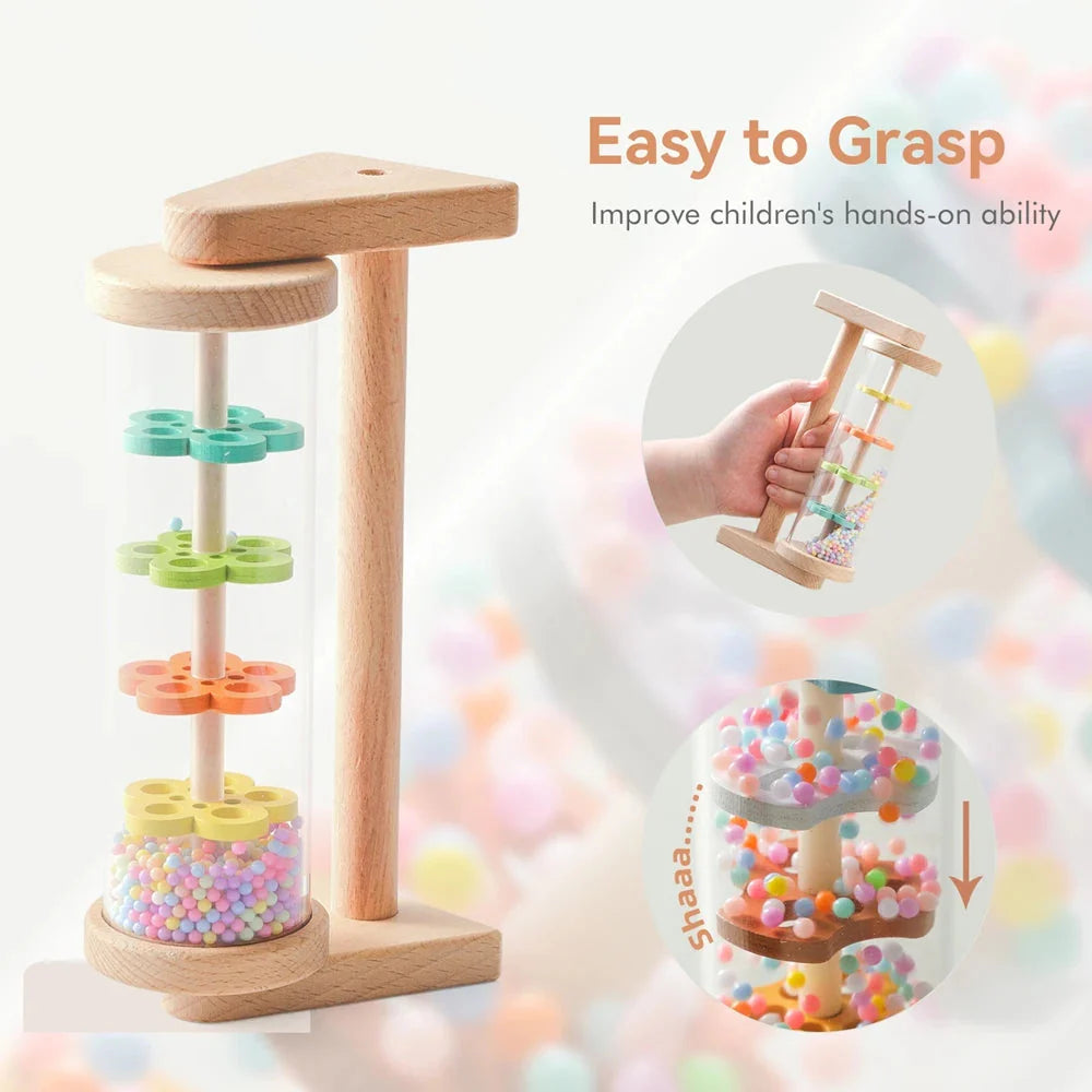 Montessori Wooden Rain Stick Sensory Musical Toy