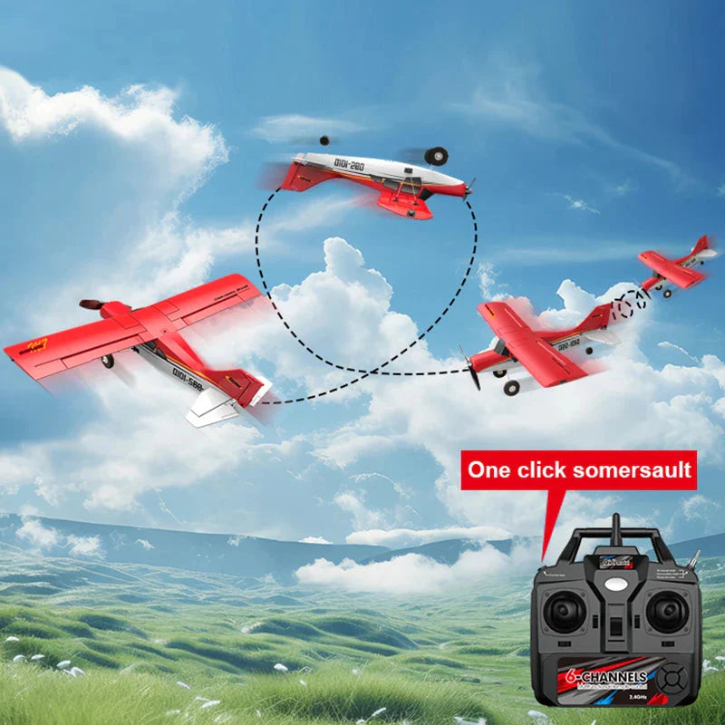 M7 Moore Off-road Aircraft Qidi560 RC Plane EPP 4CH Remote Control Brushless Airplane with LED light Model Toys for Children