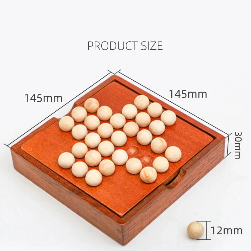 Europe Board Game – Single Chess Peg Solitaire Cognitive Educational Toy