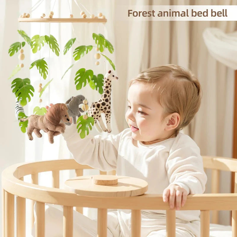 Baby Crib Mobile Rattle Toy Forest Animal Bed Bell