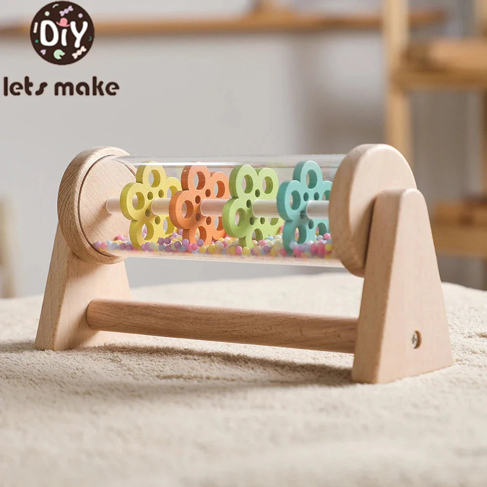 Montessori Wooden Rain Stick Sensory Musical Toy