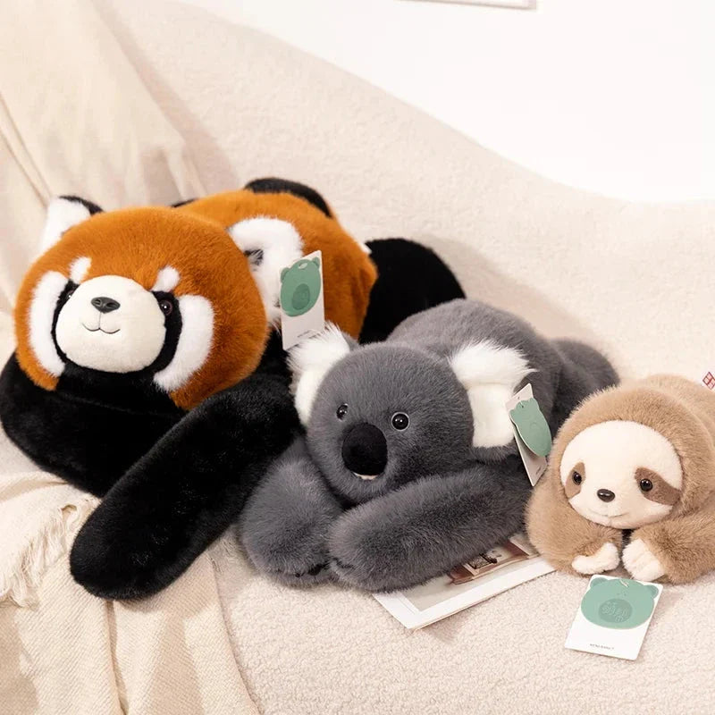 Kawaii Forest Animal Plush – Soft Raccoon, Dinosaur, Sloth, Panda Toy