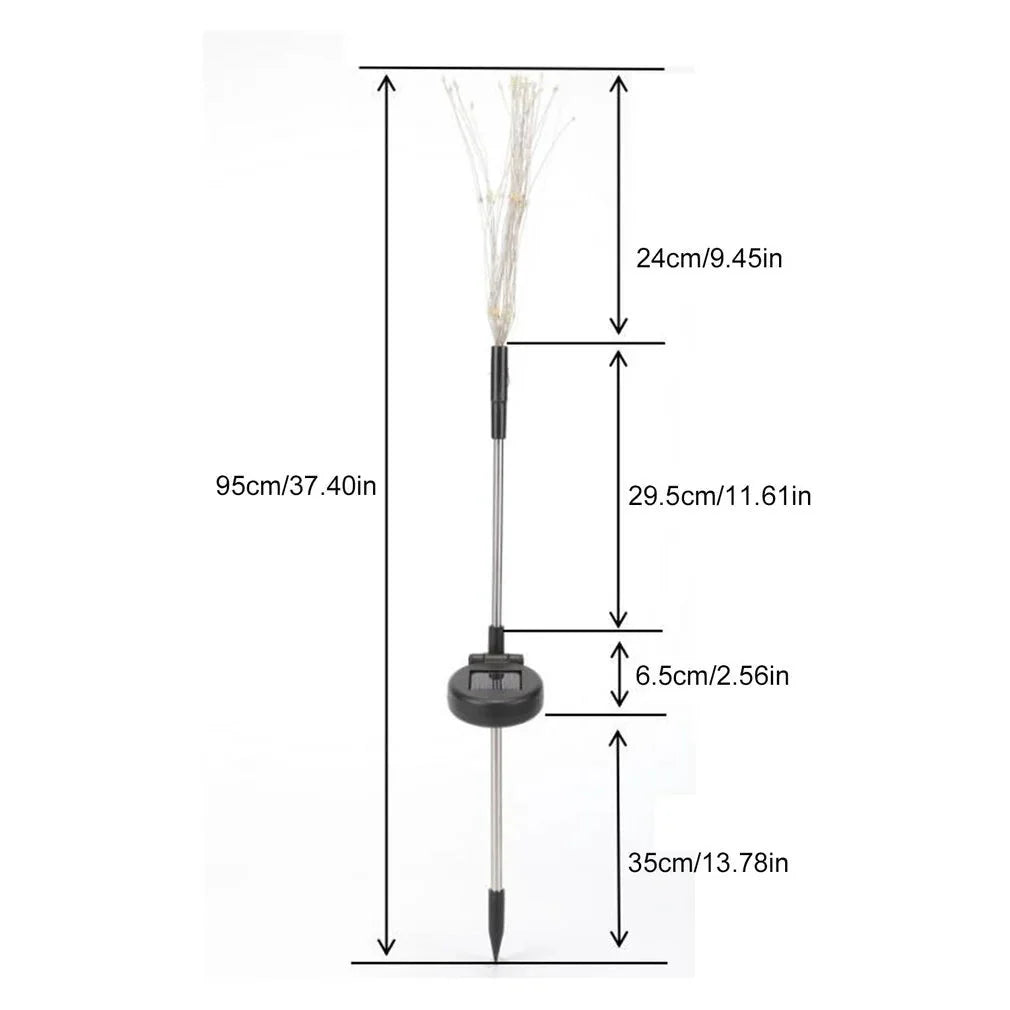 Solar Firework Garden Light – IP65 Waterproof LED Outdoor Lawn & Flower Lamp with 8 Modes
