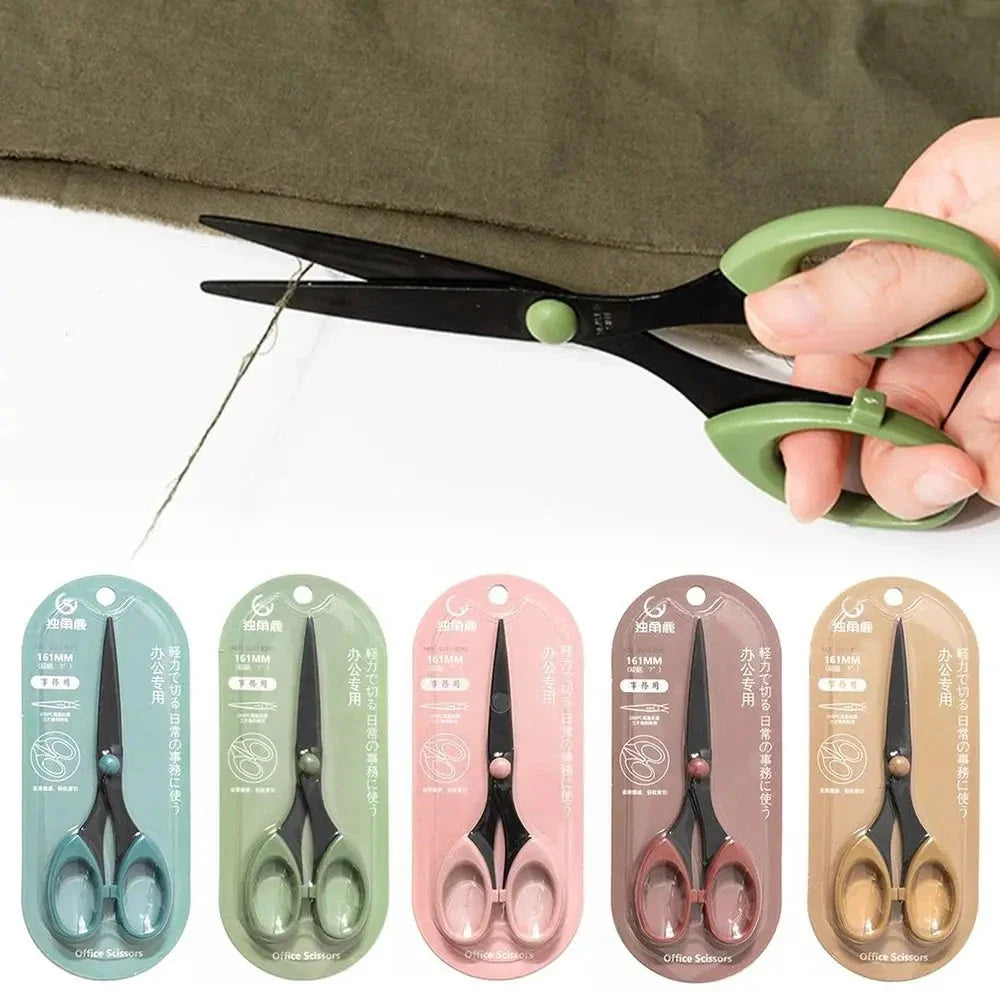 Color Scissors with Stainless Steel Blade - Safe Design for Paper Cutting, Crafts, and Office Use