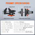 VEVOR Bench Vise 4.5" 6" 6.5" Multipurpose with Swivel Base & Anvil Heavy Duty Cast Iron for Drilling, Conduit Cutting, Sanding